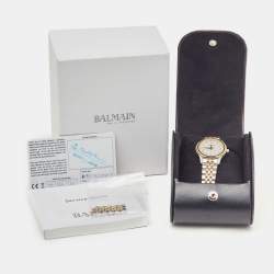 Balmain Mother of Pearl Two Tone Stainless Steel Beleganza 8342 Womens Wristwatch 28 MM