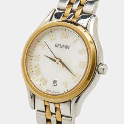Balmain Mother of Pearl Two Tone Stainless Steel Beleganza 8342 Womens Wristwatch 28 MM