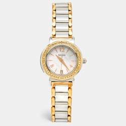 Balmain Mother of Pearl Two Tone Stainless Steel Madrigal B38983384 Women's Wristwatch 29 mm 