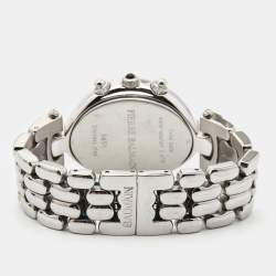 Pre Owned Balmain Mother Of Pearl Stainless Steel Diamond Excessive 5651 Women's Wristwatch 33 mm