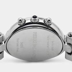 Balmain Mother of Pearl Stainless Steel Diamonds Excessive Chrono B5655.33.83 Women's Wristwatch 34 mm