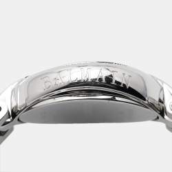 Balmain Mother of Pearl Stainless Steel Diamonds Excessive Chrono B5655.33.83 Women's Wristwatch 34 mm