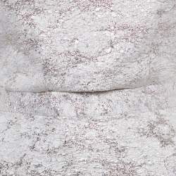 Pre Owned Bambah White Jacquard Camelia Top & Skirt Set S