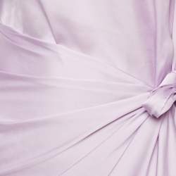 Pre Owned Baobab Lavender Satin One Shoulder Asymmetric Marea Maxi Dress XS