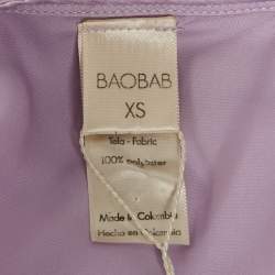 Pre Owned Baobab Lavender Satin One Shoulder Asymmetric Marea Maxi Dress XS