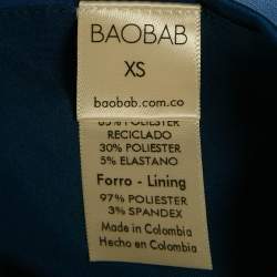 مملوكة مسبقًا فستان باوباب أزرق جيرسي ريري مُبقع بقصة مبتكرة ماكسي صغير جداً جداً