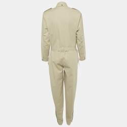 Pre Owned Barbara Bui Beige Cotton Belted Jumpsuit S