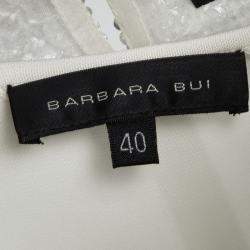 Barbara Bui  Off White Organza Sequin Embellished Shift Dress M