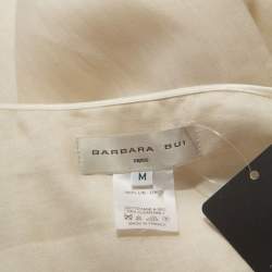 Barbara Bui Cream Linen Slit Detail Button Front Tunic M