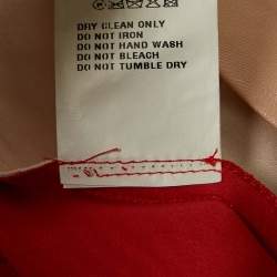 Pre Owned Barbara Casasola Red Silk Sleeveless Midi Dress S