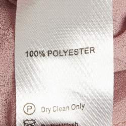 Pre Owned Baruni Mauve Sheer Crepe Maxi Dress XL