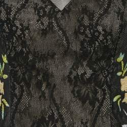 Basix Black Label Floral Embellished Tulle Gown M