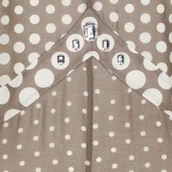 مملوكة مسبقًا Basler Grey Polka Dot Chiffon Sleeveless Dress XXL