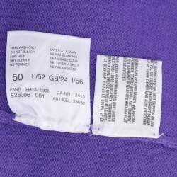 Pre Owned Basler Purple Wool Knit Front Button Sweater XXXL