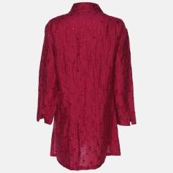 مملوكة مسبقًا قميص بازيلر فوشيا مزين بخليط الكتان مقاس كبير جدًا جدًا (إكس إكس لارج)