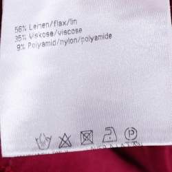 مملوكة مسبقًا قميص بازيلر فوشيا مزين بخليط الكتان مقاس كبير جدًا جدًا (إكس إكس لارج)