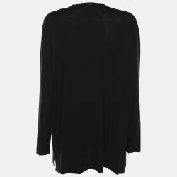 Pre Owned Basler Black Wool Knit V Neck Sweater XXL