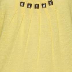 Pre Owned Basler Yellow Linen Knit Blend Glam Rock Strick Tops XXL