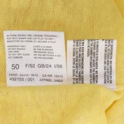 Pre Owned Basler Yellow Linen Knit Blend Glam Rock Strick Tops XXL