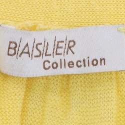 Pre Owned Basler Yellow Linen Knit Blend Glam Rock Strick Tops XXL