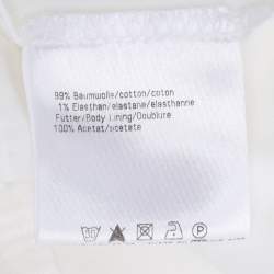 مملوكة مسبقًا Weekend Basler White Stretch Cotton Bell Sleeve Blazer XL