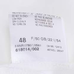 مملوكة مسبقًا Weekend Basler White Stretch Cotton Bell Sleeve Blazer XL