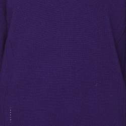 Pre Owned Basler Purple Cashmere V Neck Sweater XL