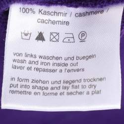 Pre Owned Basler Purple Cashmere V Neck Sweater XL