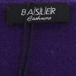 Pre Owned Basler Purple Cashmere V Neck Sweater XL