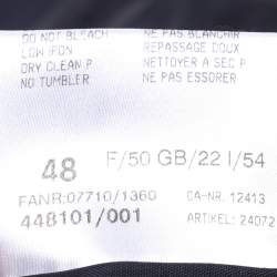 Pre Owned Basler Navy Blue Nylon Fabric Blazer XXL