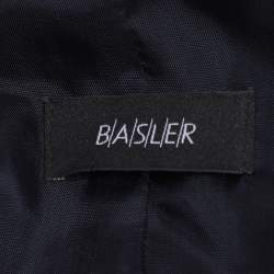 Pre Owned Basler Navy Blue Nylon Fabric Blazer XXL