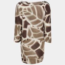 مملوكة مسبقًا Basler Brown Printed Jersey Top XXL