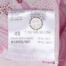 مملوكة مسبقًا Basler Pink Paisley Print Cotton Blend Long Sleeve Shirt L