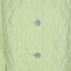 Pre Owned Basler Green Quilted Polyester Button Jacket L