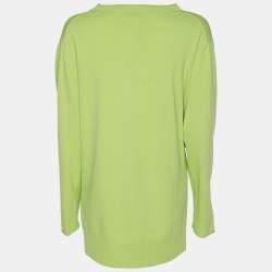 مملوكة مسبقًا بلوفر باسلر كريب مطاطي أخضر توين سيت كارديغان مقاس إكسترا لارج