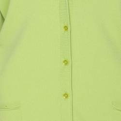 مملوكة مسبقًا بلوفر باسلر كريب مطاطي أخضر توين سيت كارديغان مقاس إكسترا لارج