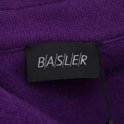 مملوكة مسبقًا جاكيت بسالر صوف أرجواني أزرار مقاس كبير