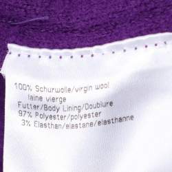 مملوكة مسبقًا جاكيت بسالر صوف أرجواني أزرار مقاس كبير