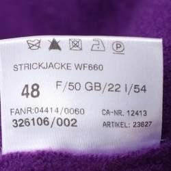 مملوكة مسبقًا جاكيت بسالر صوف أرجواني أزرار مقاس كبير