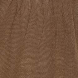 Pre Owned Basler Brown Stretch Knit Glam Rock Embellished Tops L