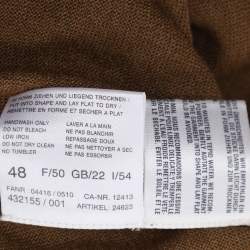 Pre Owned Basler Brown Stretch Knit Glam Rock Embellished Tops L