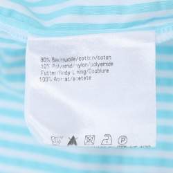 مملوكة مسبقًا Basler Light Blue Stripe Cotton Blend Single Breasted Blazer XXL