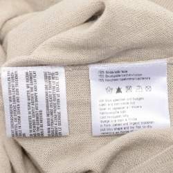 مملوكة مسبقًا بلوفر باسلر تريكو ساتان مطبوع متعدد الألوان مزين بالكريستال مقاس كبير جدًا