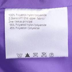 Pre Owned جاكيت بسلر أرجواني نايلون برباط قابل للتمديد بحزام مقاس كبير جداً