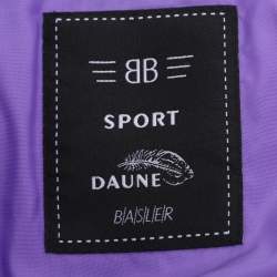 Pre Owned جاكيت بسلر أرجواني نايلون برباط قابل للتمديد بحزام مقاس كبير جداً