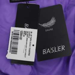 Pre Owned جاكيت بسلر أرجواني نايلون برباط قابل للتمديد بحزام مقاس كبير جداً