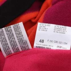 Pre Owned بلوفر باسلر تريكو مطاطي مقسم الألوان مقاس إكسترا لارج