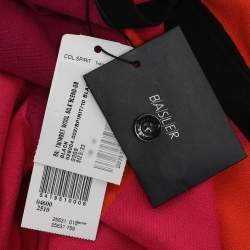 Pre Owned بلوفر باسلر تريكو مطاطي مقسم الألوان مقاس إكسترا لارج