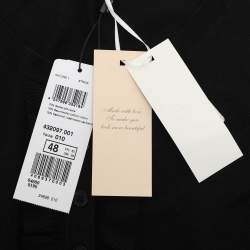 مملوكة مسبقًا قميص بازيلر أسود محبوك مطاطي بتفاصيل كشكش مقاس كبير جدًا (إكسترا لارج)