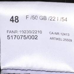 Pre Owned Basler Dark Grey Stretch Knit Ribbon Embellished V Neck Shirt XL